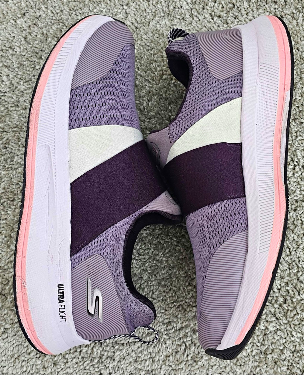 Skechers GOrun Pulse Bold Venture Women's Size 10 Plum Slip-On Shoes